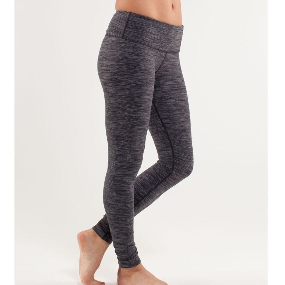 Lululemon Wunder Under Pant Wee Are From Space Black Combo Women's Sz 8 EUC